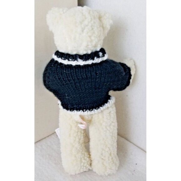 Berkeley Designs white plush Bear 5-Jointed with Boo blue Sweater‎ NWT 10" - Picture 5 of 13